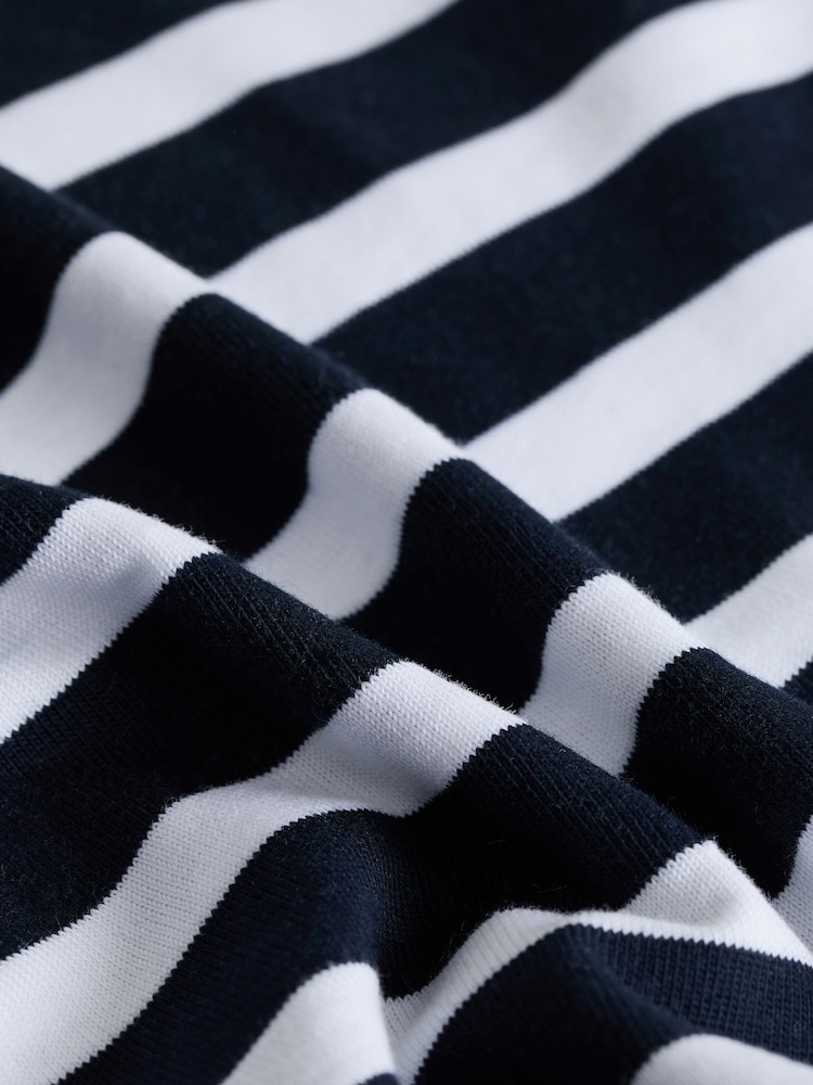 Navy Blue Maternity Stripe T-Shirt Dress - Image 7 of 7