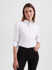 Hobbs White Victoria 100% Cotton Shirt - Image 3 of 4