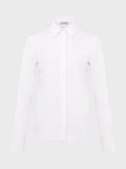 Hobbs White Victoria 100% Cotton Shirt - Image 4 of 4