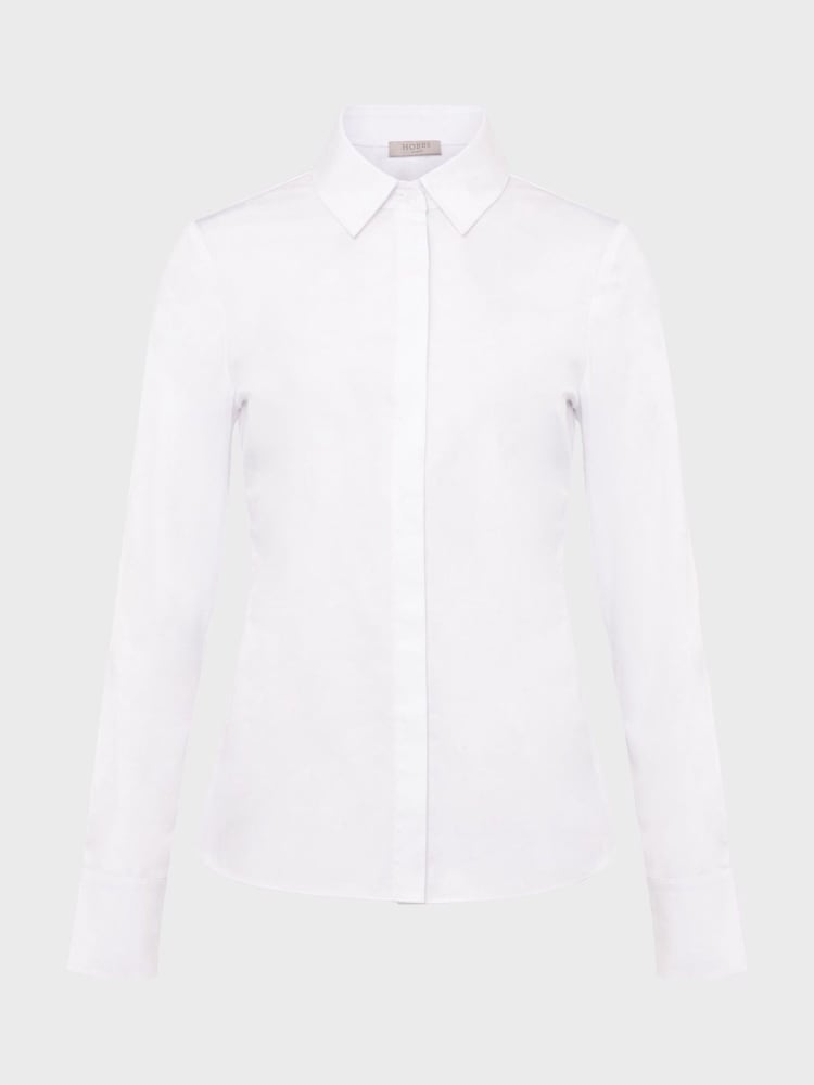 Hobbs White Victoria 100% Cotton Shirt - Image 4 of 4
