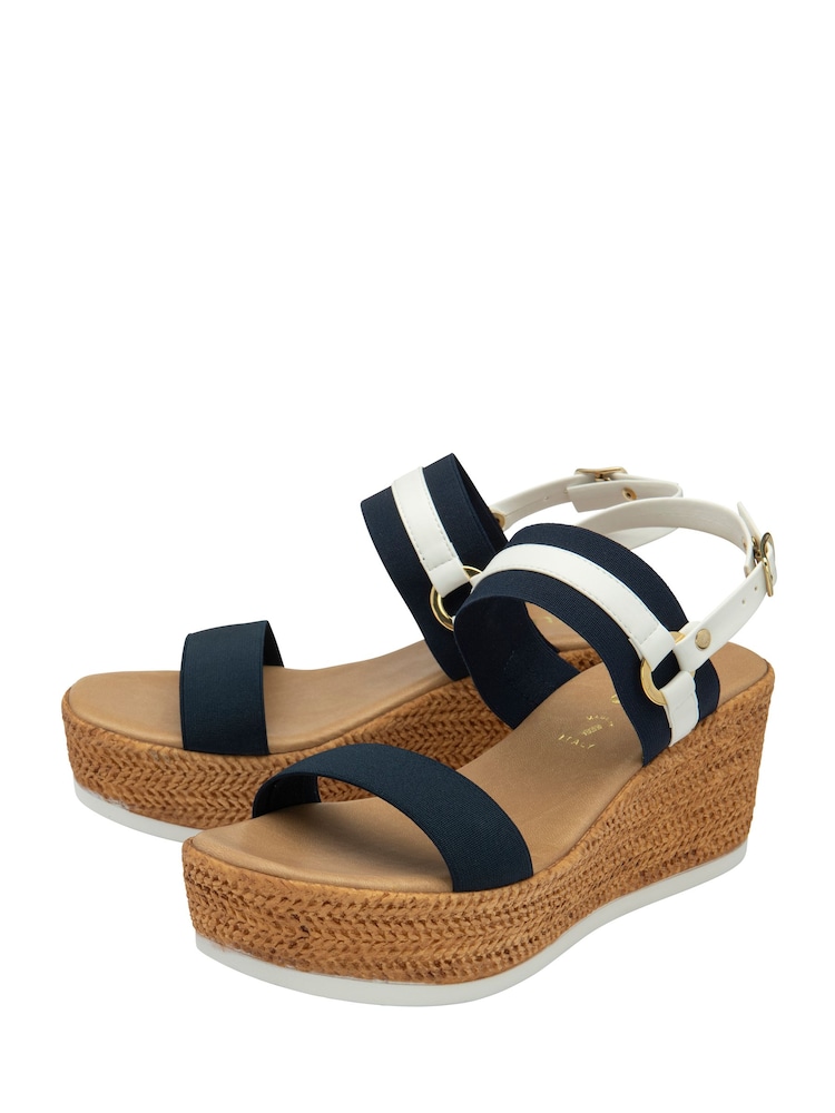 Sandalias de cuña con puntera abierta de Lotus - Imagen 2 de 4