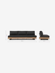 MADE.COM Grey Avarna Garden 3 Seater Sofa - Image 4 of 4