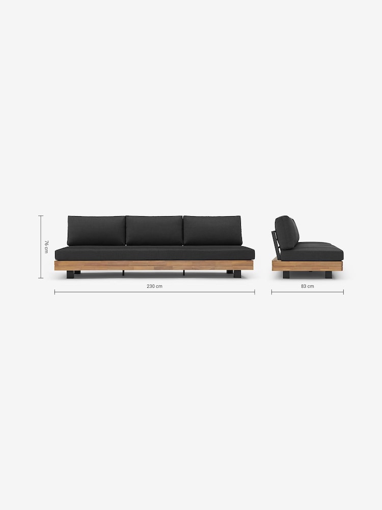 MADE.COM Grey Avarna Garden 3 Seater Sofa - Image 4 of 4