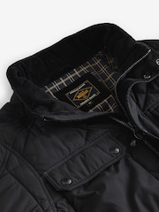 Svart - Diamond Quiltad Duschresistent Biker Jacka - Bild 9 av 10