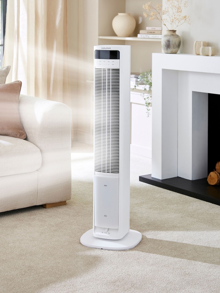 Morphy Richards White FlexiFreeze 2 in 1 Tower Fan  Air Cooler with Remote Control - Image 2 of 6