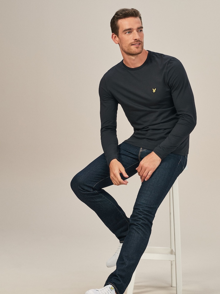 Lyle & Scott Black Cotton Long Sleeve T-Shirt - Image 3 of 7