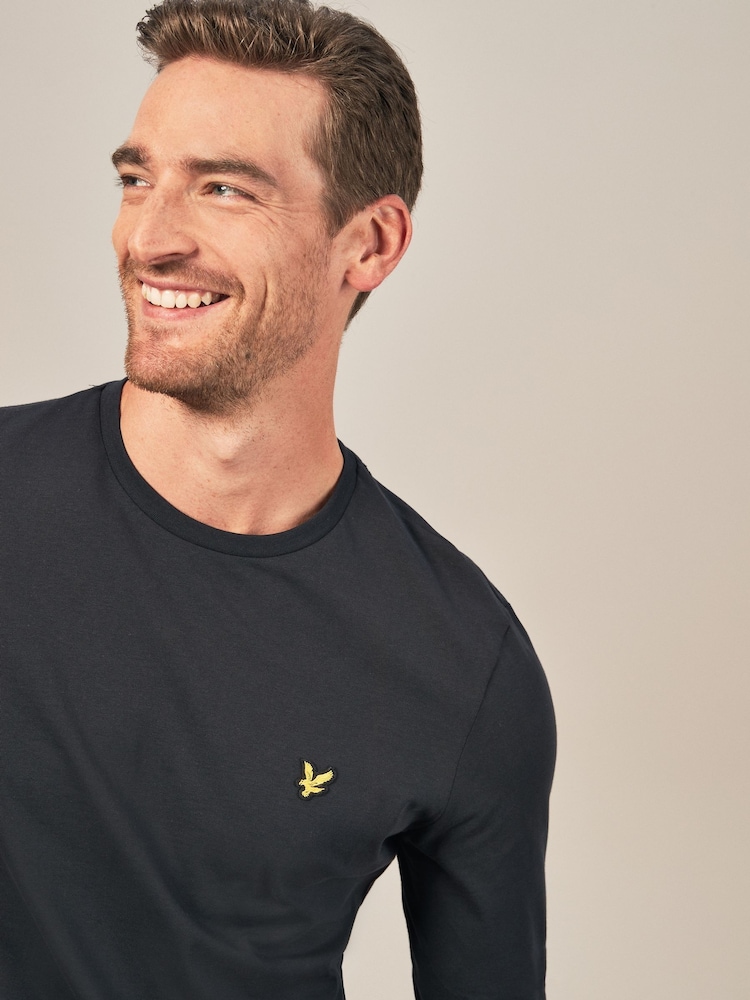 Lyle & Scott Black Cotton Long Sleeve T-Shirt - Image 4 of 7