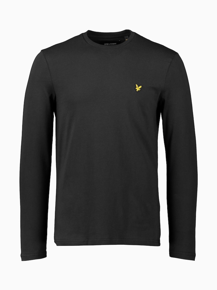 Lyle & Scott Black Cotton Long Sleeve T-Shirt - Image 5 of 7