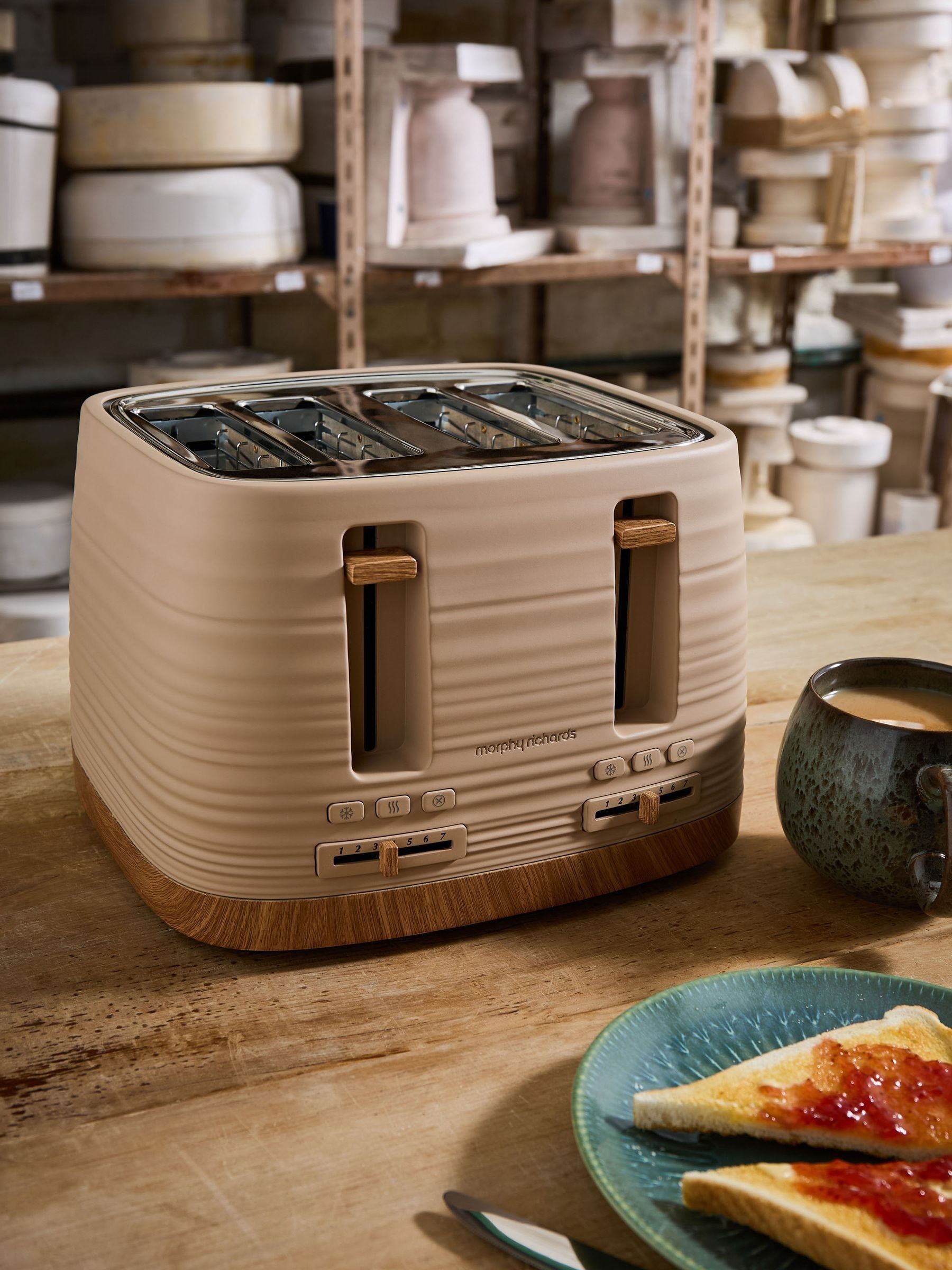Morphy Richards Clay 4-Slice Brown Toaster - Felspar - Image 3