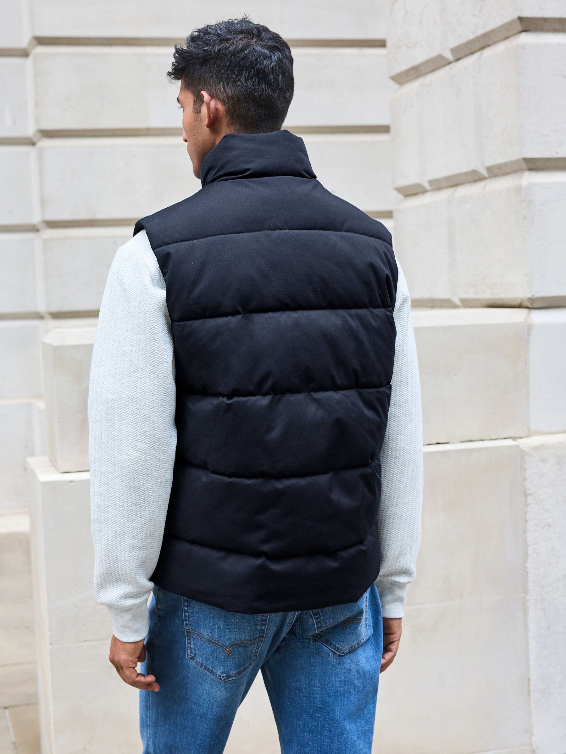 Buy Navy Blue Funnel Neck Gilet from the Next UK online shop