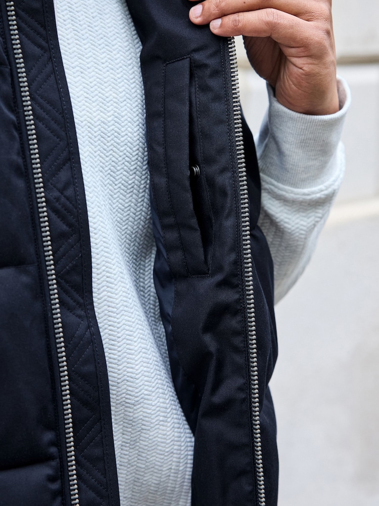 Navy Blue Funnel Neck Gilet - Image 5 of 9