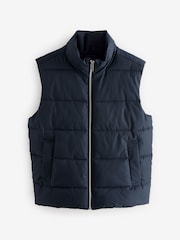 Navy Blue Funnel Neck Gilet - Image 6 of 9