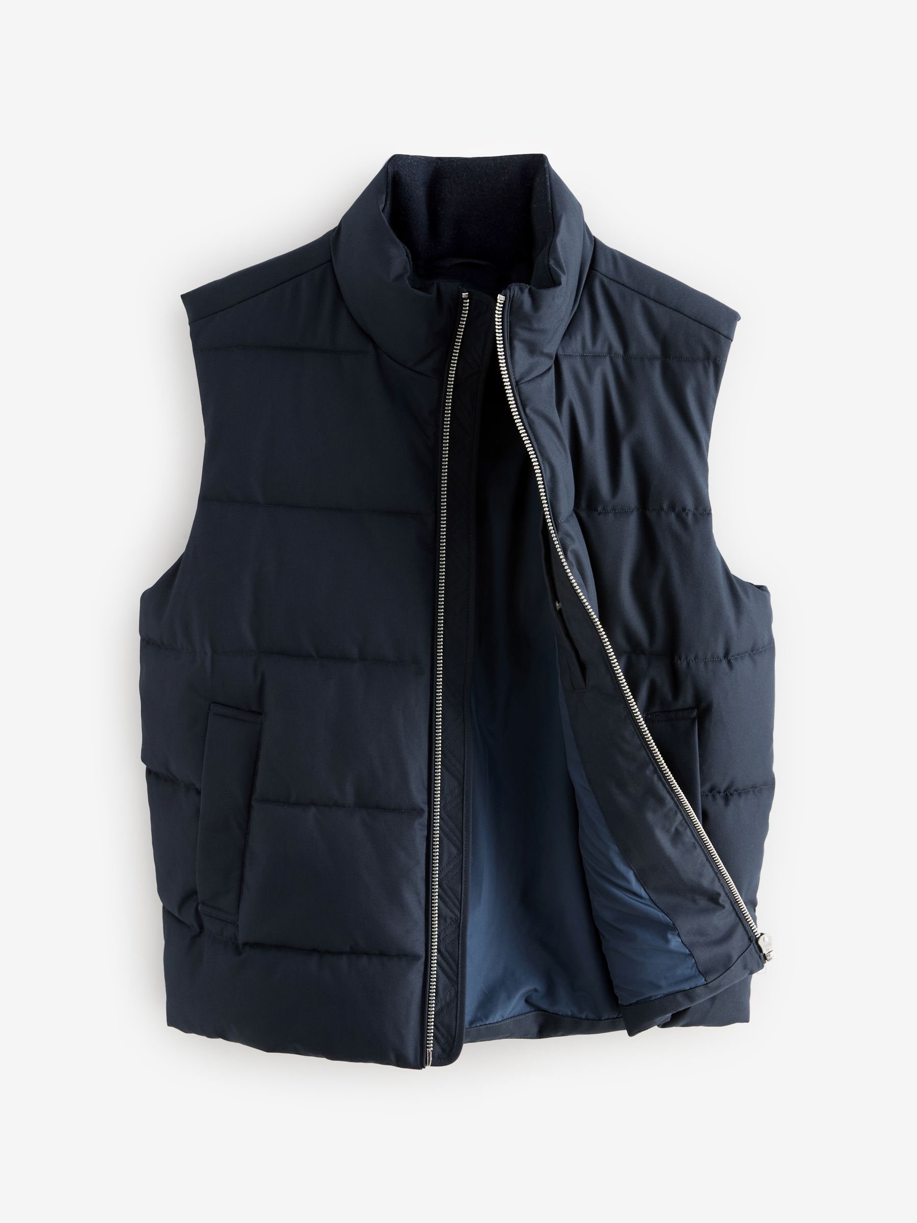 Buy Navy Blue Funnel Neck Gilet from the Next UK online shop