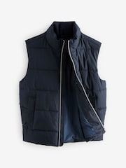 Navy Blue Funnel Neck Gilet - Image 7 of 9