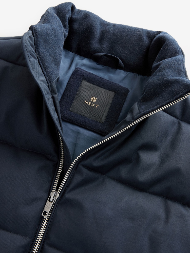 Navy Blue Funnel Neck Gilet - Image 8 of 9