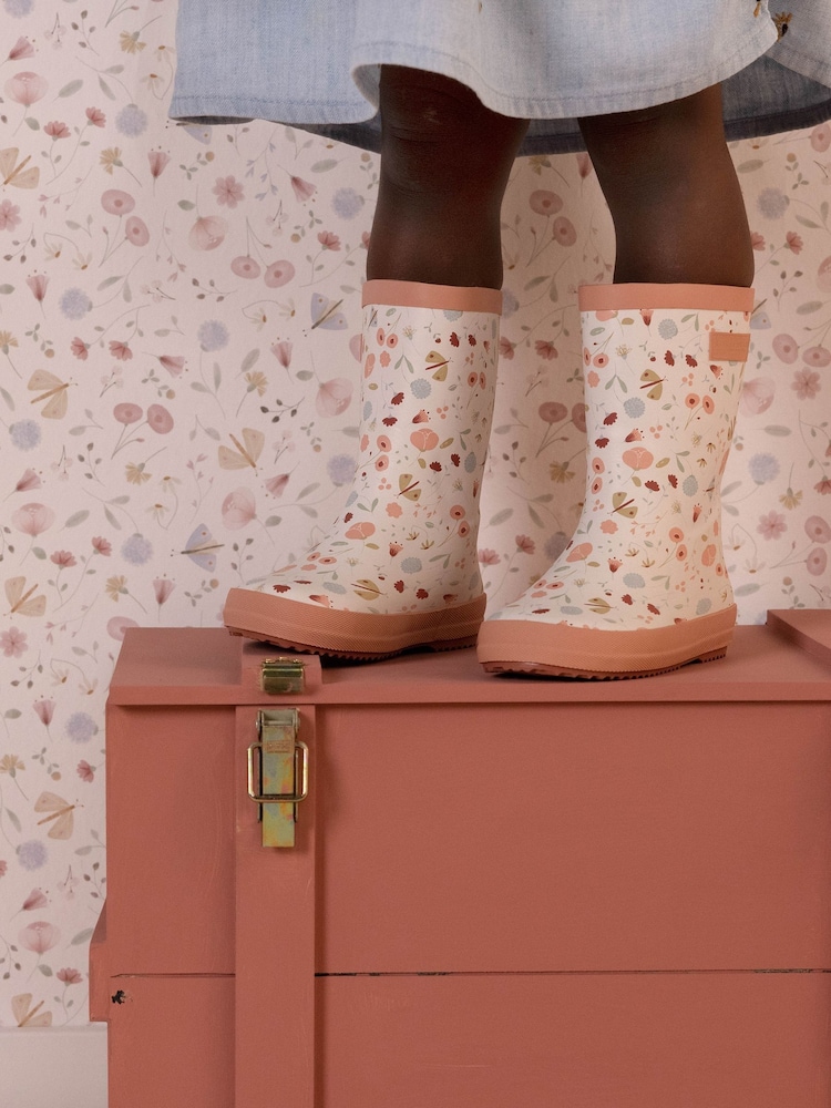 Little Dutch Pink Rainboots Flowers and Butterflies 24/25 - Image 1 of 4