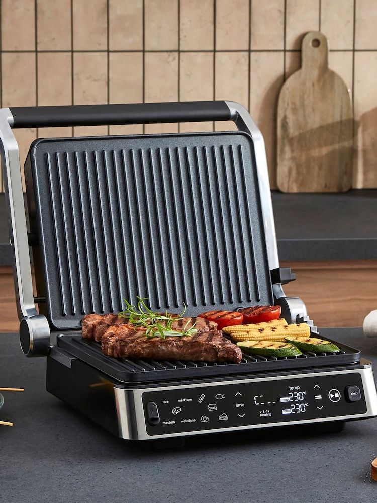 Morphy Richards Black ThermoGrill Contact Grill with Temperature Probe - Image 1 of 5 Morphy Richards Black ThermoGrill Contact Grill with Temperature Probe - Image 1 of 5