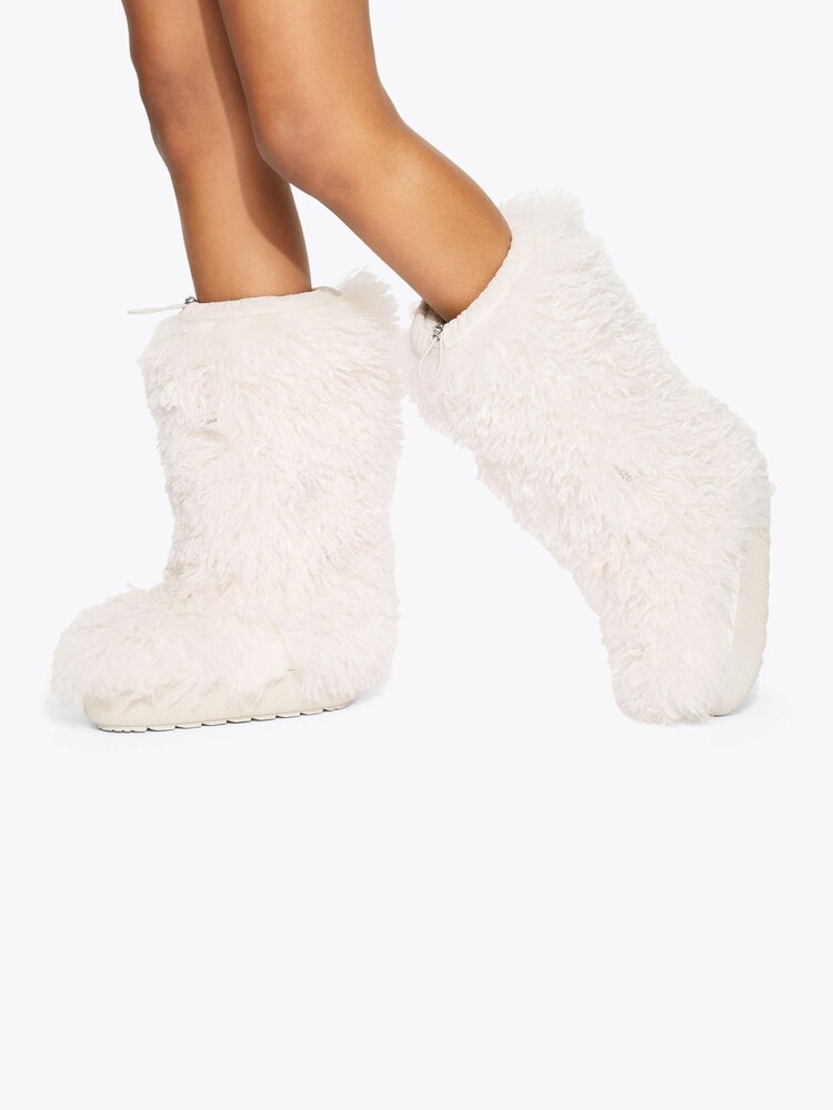 Kurt Geiger London White Knee Shearling Snow Boots - Image 1 of 5