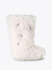 Kurt Geiger London White Knee Shearling Snow Boots - Image 2 of 5