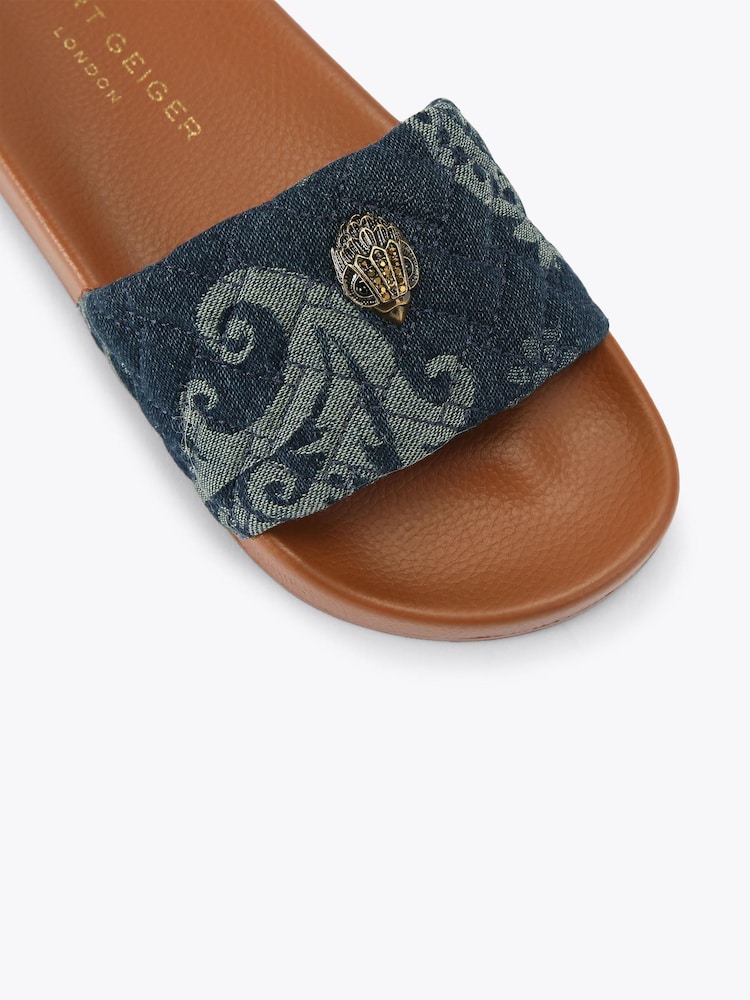 Kurt Geiger London Blue Meena Eagle Sandals - Image 4 of 4