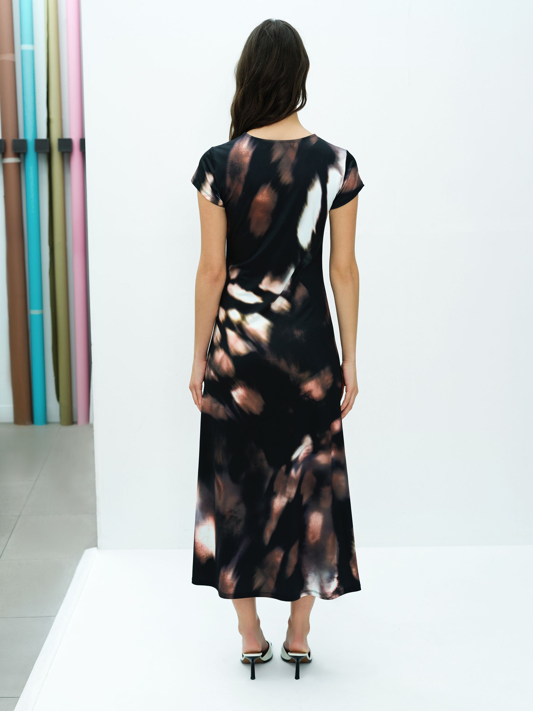 Buy French Connection Brown Josephine Maxine Jersey Ruched Midi
