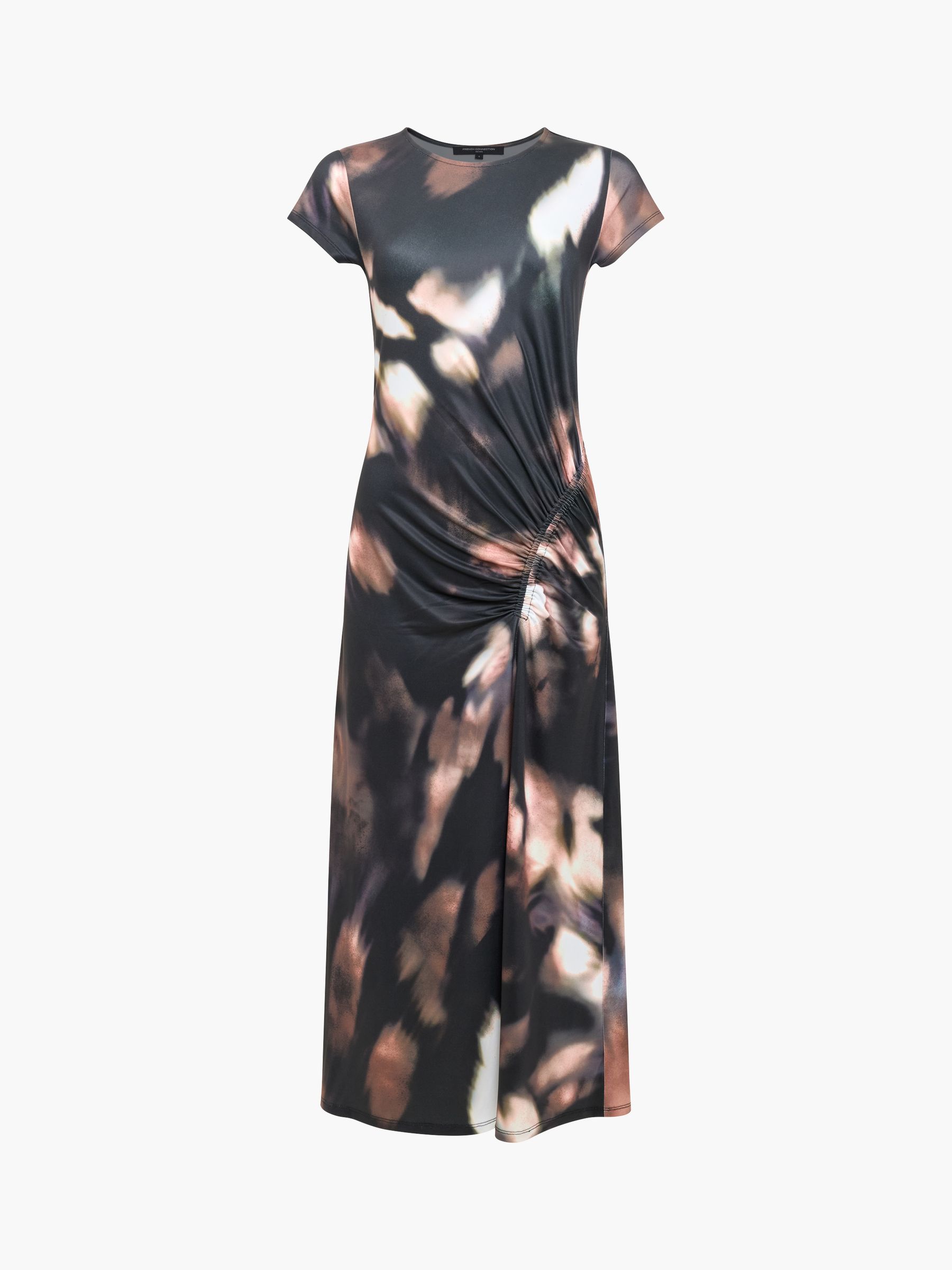 Buy French Connection Brown Josephine Maxine Jersey Ruched Midi