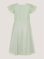 Monsoon Green Keisa Embellished Lace Party Dress - Image 3 of 4