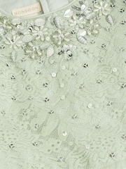 Monsoon Green Keisa Embellished Lace Party Dress - Image 4 of 4