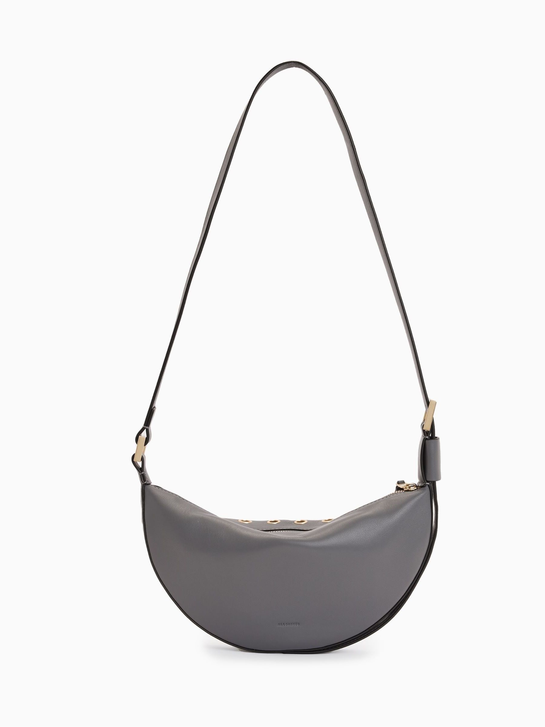 Buy AllSaints Grey Half Moon Eyelet Bag from Next USA Buy AllSaints Grey Half Moon Eyelet Bag from Next USA