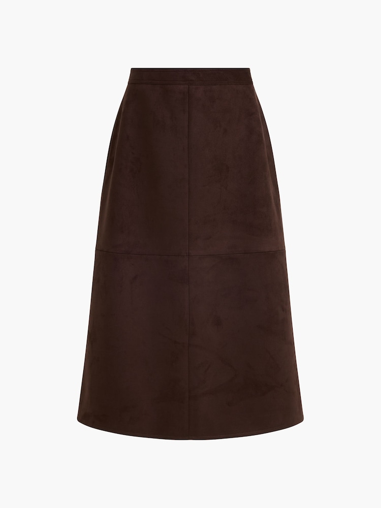 French Connection Brown Laney Suedette Skirt - Image 5 of 5 French Connection Brown Laney Suedette Skirt - Image 5 of 5