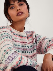 Monsoon Natural Fairisle Pattern Jumper - Image 4 of 5