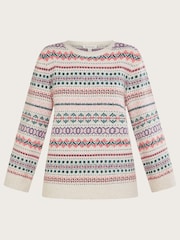 Monsoon Natural Fairisle Pattern Jumper - Image 5 of 5