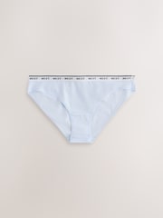 White Floral Brazilian Cotton Logo Knickers 4 Pack - Image 8 of 11