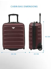Flight Knight 45x36x20cm EasyJet Underseat 2 Wheel ABS Hard Case Cabin Carry On Hand Luggage - Image 2 of 8