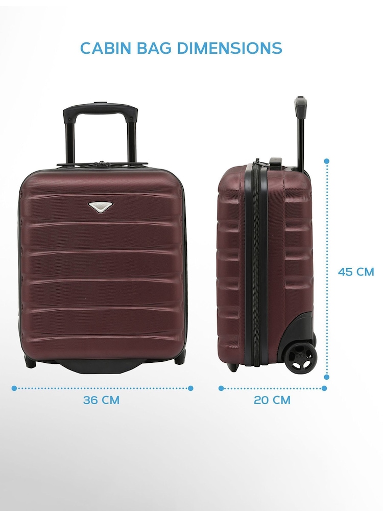 Flight Knight 45x36x20cm EasyJet Underseat 2 Wheel ABS Hard Case Cabin Carry On Hand Luggage - Image 2 of 8
