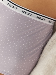 White Floral Full Brief Cotton Logo Knickers 4 Pack - Image 4 of 10