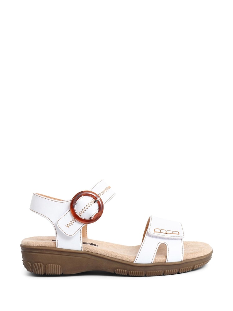 Pavers Easy FIt Enrichetta Extra Wide 6E Fit White Sandals - Image 1 of 5
