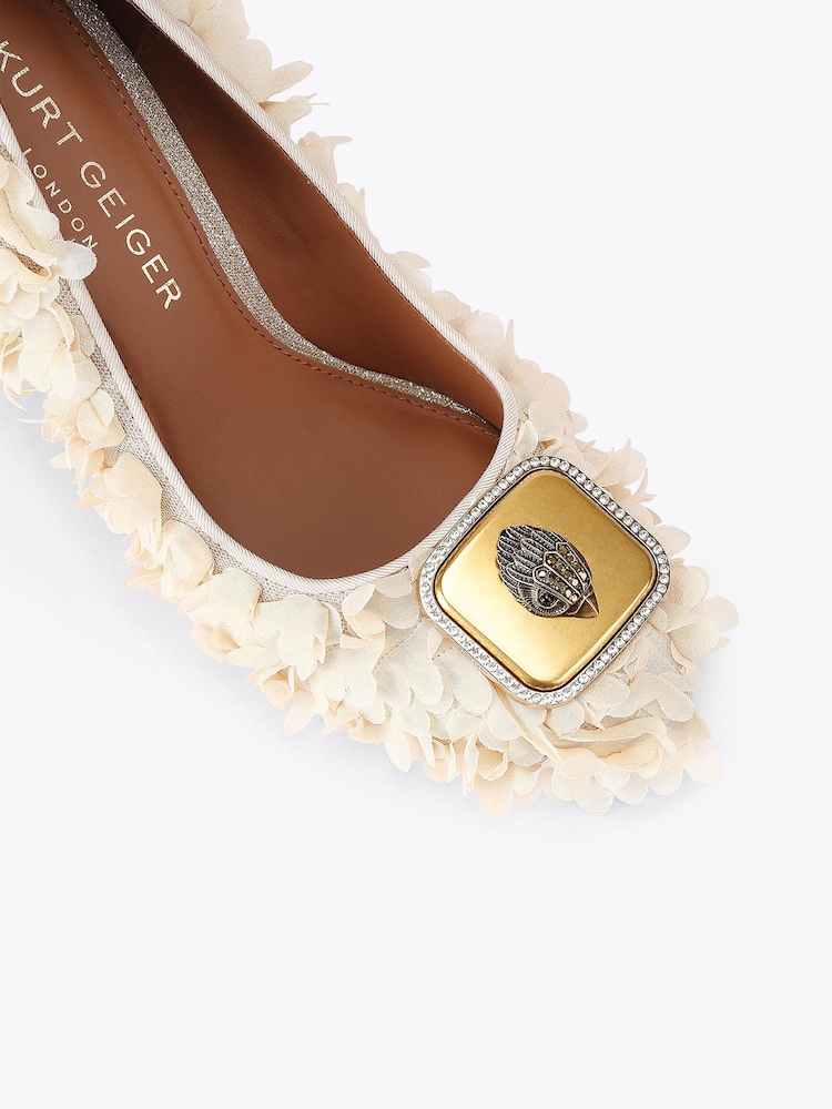 Kurt Geiger London Cream Pimlico Court Shoes - Image 5 of 5