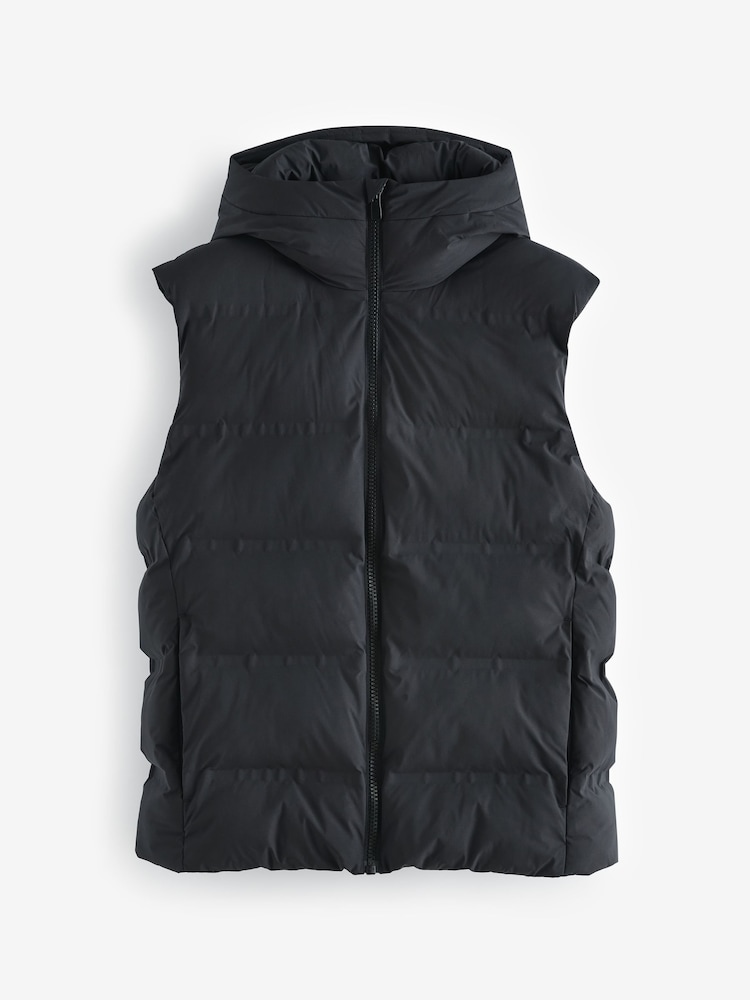 Black Shower Resistant Hooded Gilet - Image 12 of 15