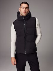 Black Shower Resistant Hooded Gilet - Image 2 of 15