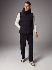 Black Shower Resistant Hooded Gilet - Image 3 of 15