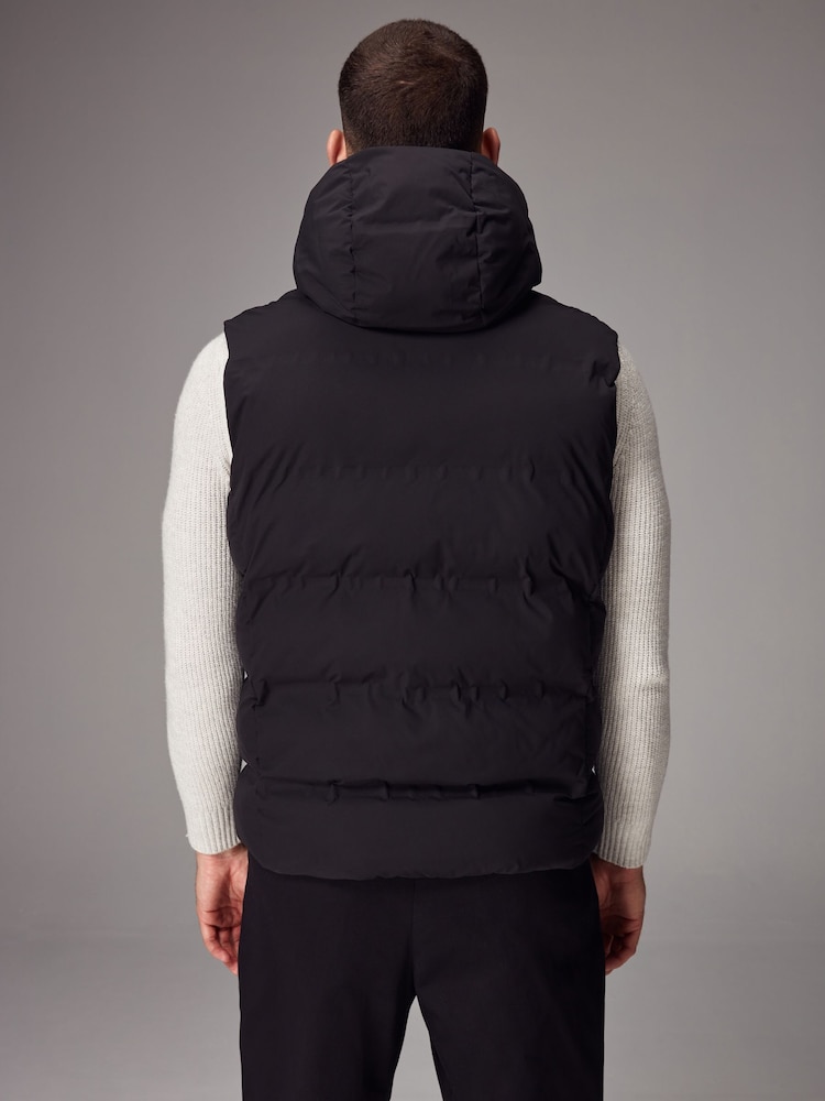 Black Shower Resistant Hooded Gilet - Image 7 of 15