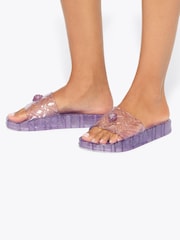 Kurt Geiger London Purple Meena Jelly Sandals - Image 2 of 5