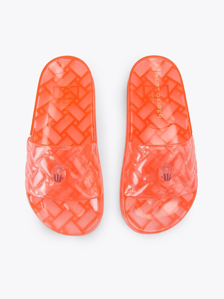 Kurt Geiger London Orange Meena Jelly Sandals - Image 2 of 4 Kurt Geiger London Orange Meena Jelly Sandals - Image 2 of 4