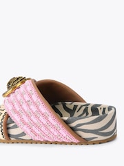 Kurt Geiger London Pink Chelsea Cross Strap Sandals - Image 3 of 4