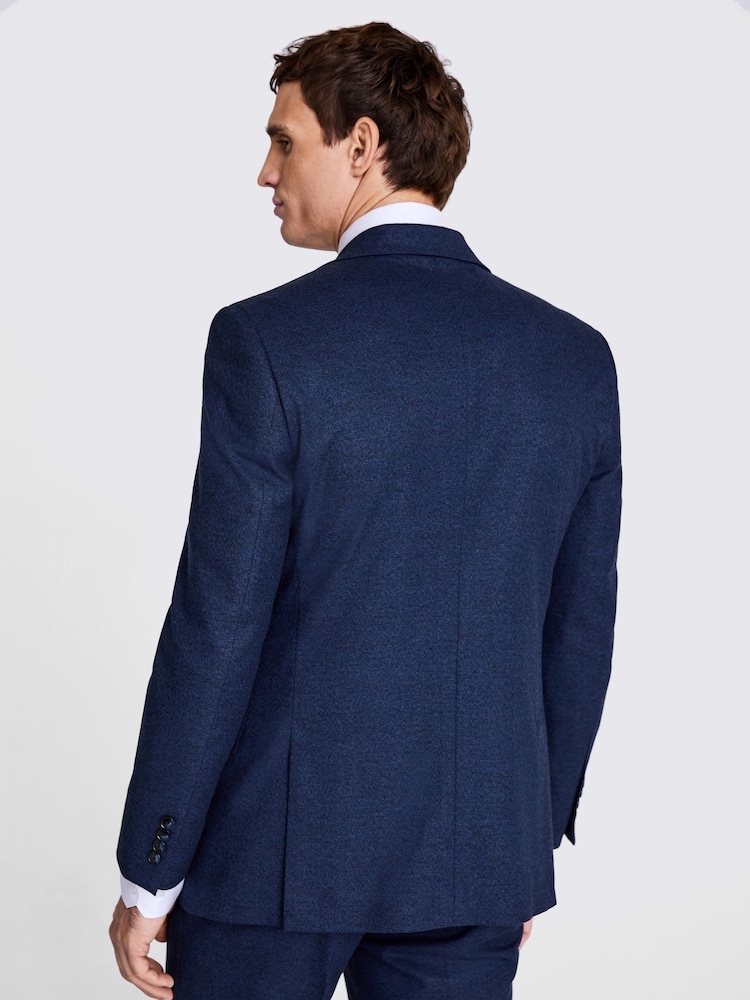 MOSS Blue Tailored Fit Flannel Jacket - Image 3 of 7