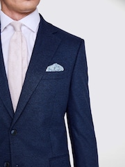 MOSS Blue Tailored Fit Flannel Jacket - Image 6 of 7