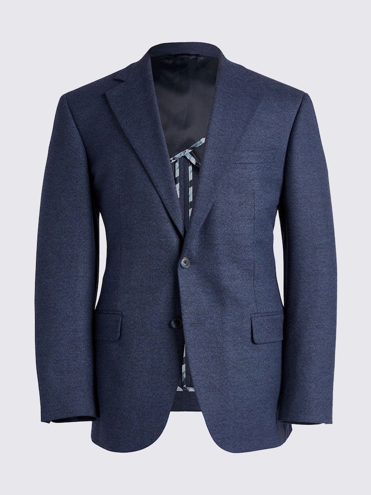MOSS Blue Tailored Fit Flannel Jacket - Image 7 of 7