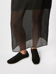 Whistles Black Suede Unlined Sneakers - Image 1 of 4