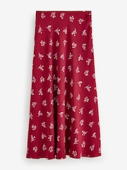 Whistles Red Floral Fit And Flare Skirt - Image 1 of 1